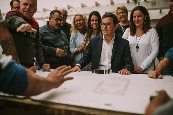 Visita a Jinámar de los candidatos de CC y Juntos por Telde (Foto TA)